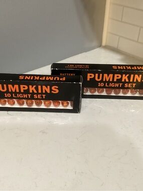 Pumpkins 10 Light Set - Orange Mini Lights